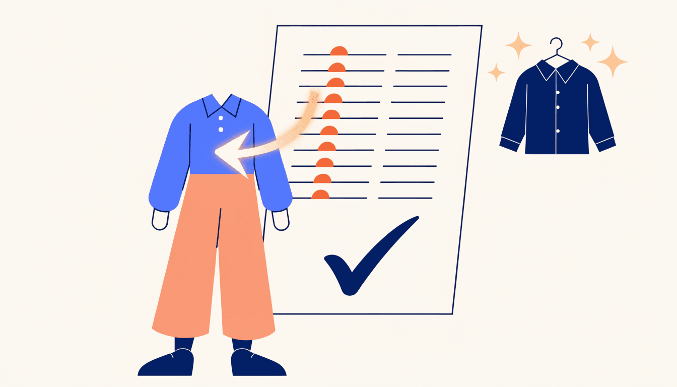 A student in a lucky shirt with an arrow wrongly linking the shirt to a check mark on an exam